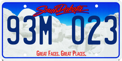 SD license plate 93MO23