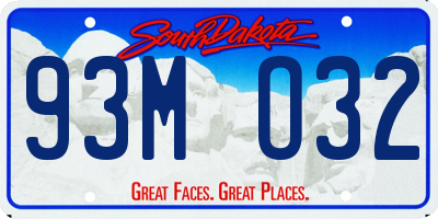 SD license plate 93MO32