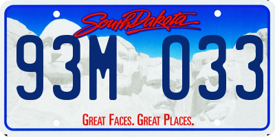 SD license plate 93MO33