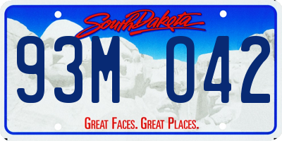 SD license plate 93MO42
