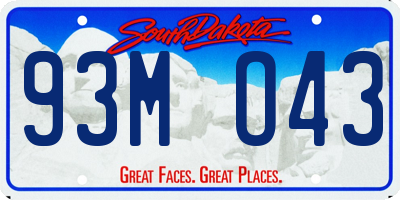 SD license plate 93MO43
