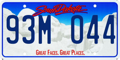 SD license plate 93MO44