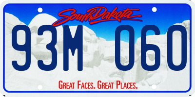 SD license plate 93MO60