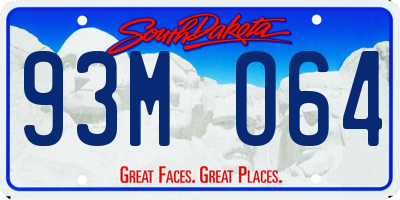 SD license plate 93MO64