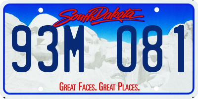 SD license plate 93MO81