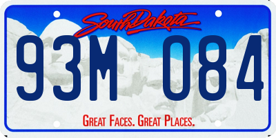 SD license plate 93MO84