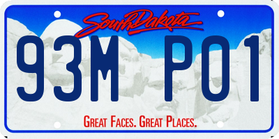 SD license plate 93MP01