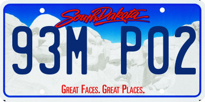 SD license plate 93MP02