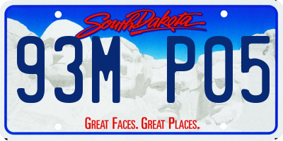 SD license plate 93MP05