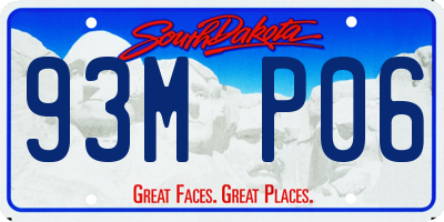 SD license plate 93MP06