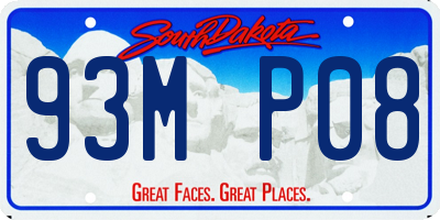 SD license plate 93MP08