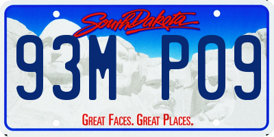 SD license plate 93MP09