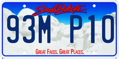 SD license plate 93MP10