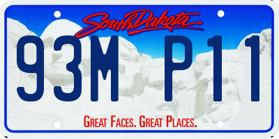 SD license plate 93MP11