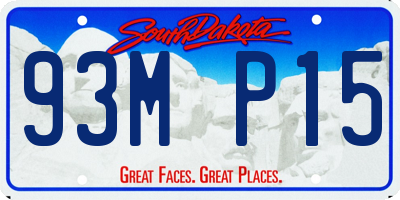 SD license plate 93MP15