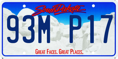 SD license plate 93MP17