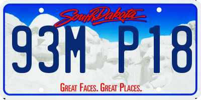 SD license plate 93MP18