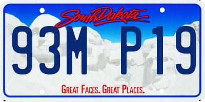 SD license plate 93MP19