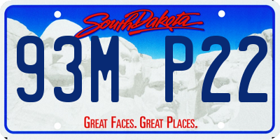 SD license plate 93MP22