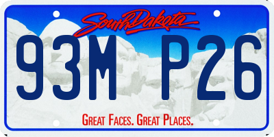 SD license plate 93MP26