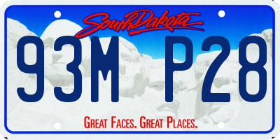 SD license plate 93MP28