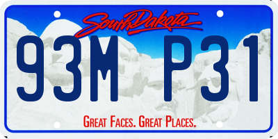 SD license plate 93MP31