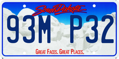 SD license plate 93MP32
