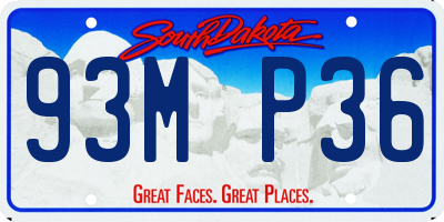 SD license plate 93MP36
