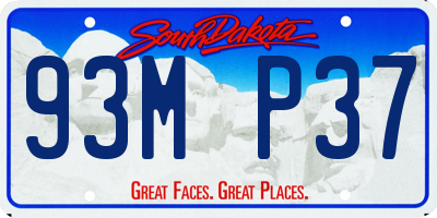SD license plate 93MP37
