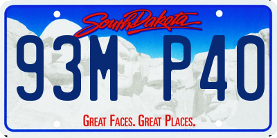 SD license plate 93MP40