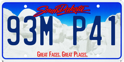 SD license plate 93MP41