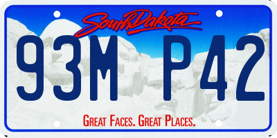 SD license plate 93MP42