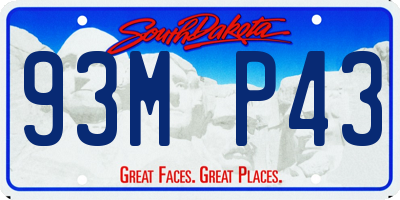 SD license plate 93MP43