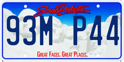 SD license plate 93MP44