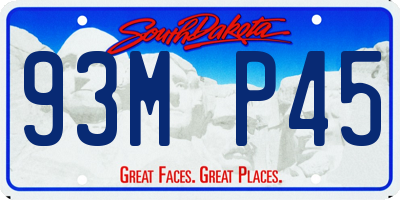SD license plate 93MP45