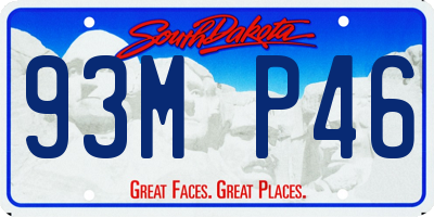 SD license plate 93MP46