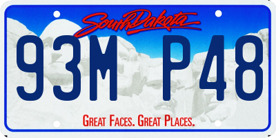 SD license plate 93MP48