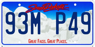 SD license plate 93MP49