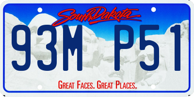 SD license plate 93MP51