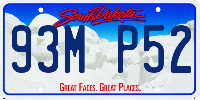 SD license plate 93MP52