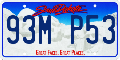 SD license plate 93MP53