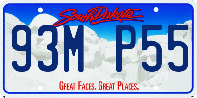 SD license plate 93MP55