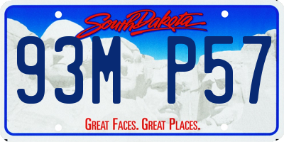 SD license plate 93MP57