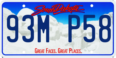 SD license plate 93MP58
