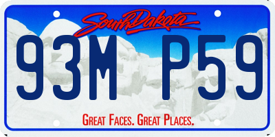 SD license plate 93MP59