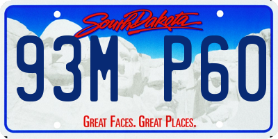 SD license plate 93MP60
