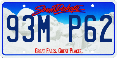 SD license plate 93MP62