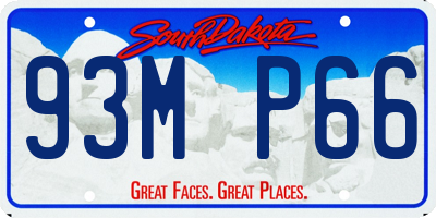 SD license plate 93MP66