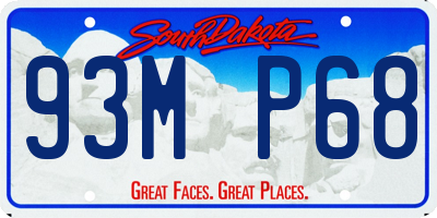 SD license plate 93MP68