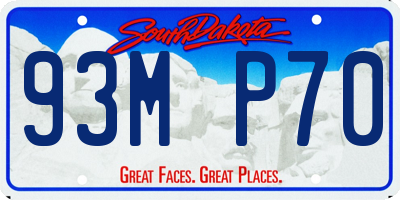 SD license plate 93MP70